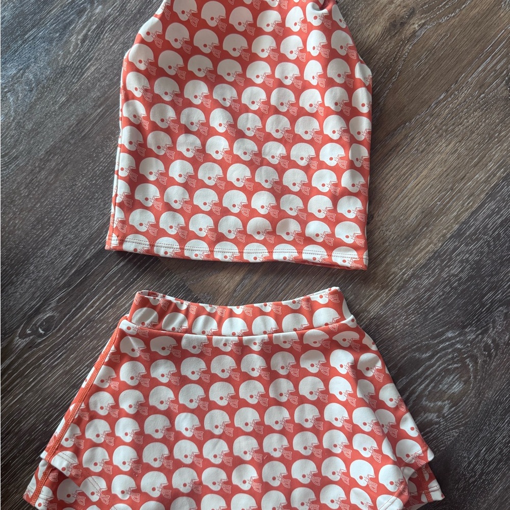 SweetHoney Orange and White Skort Set Florida gators